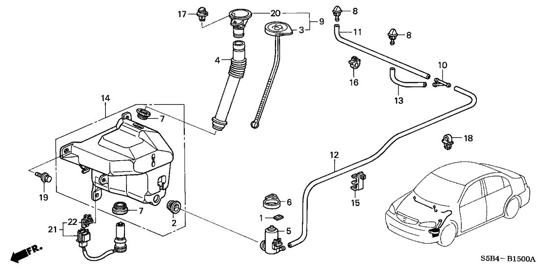 Honda 76819-S5B-003 Mouth, Washer