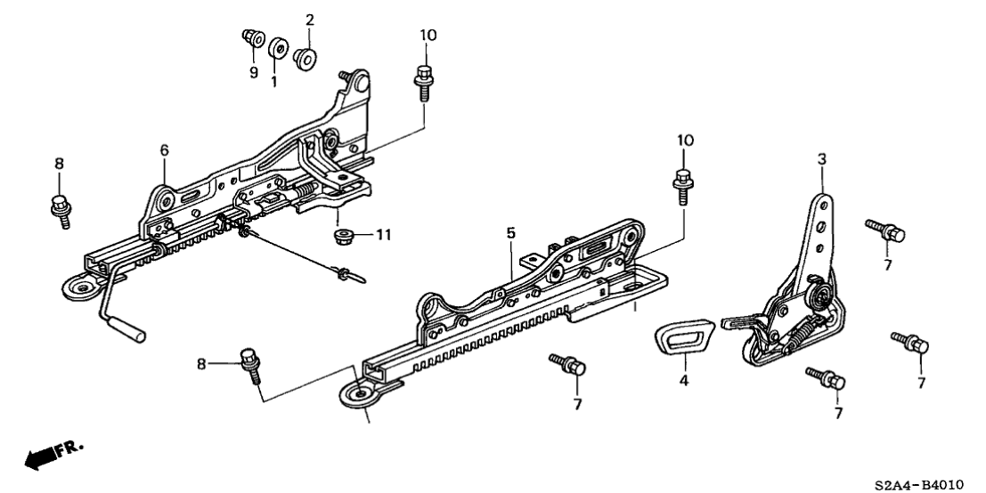 Honda 81670-S2A-A01 Adjuster, L. Slide (Inner)