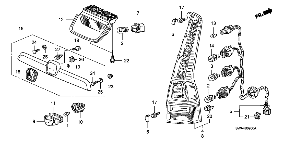 Honda 90304-SWA-000 Nut, FR.