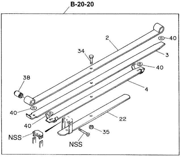 Honda 8-97044-400-0 Nut, Center Bolt Leaf Spring