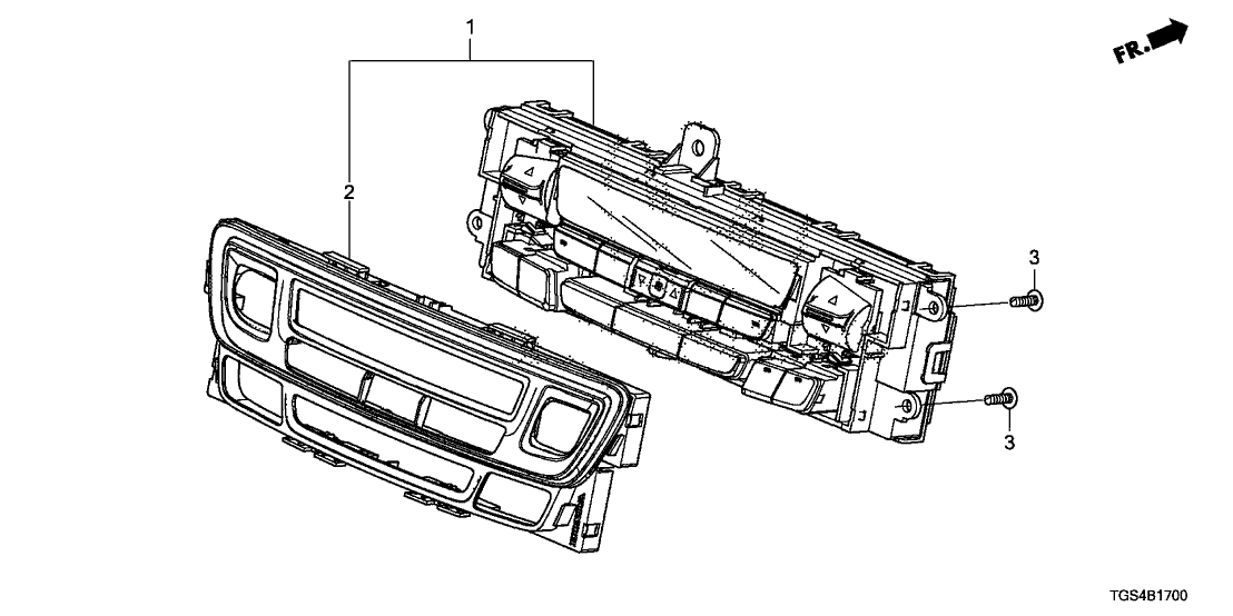 Honda 79600-TGS-A61ZA Control Assembly (Deep Black)