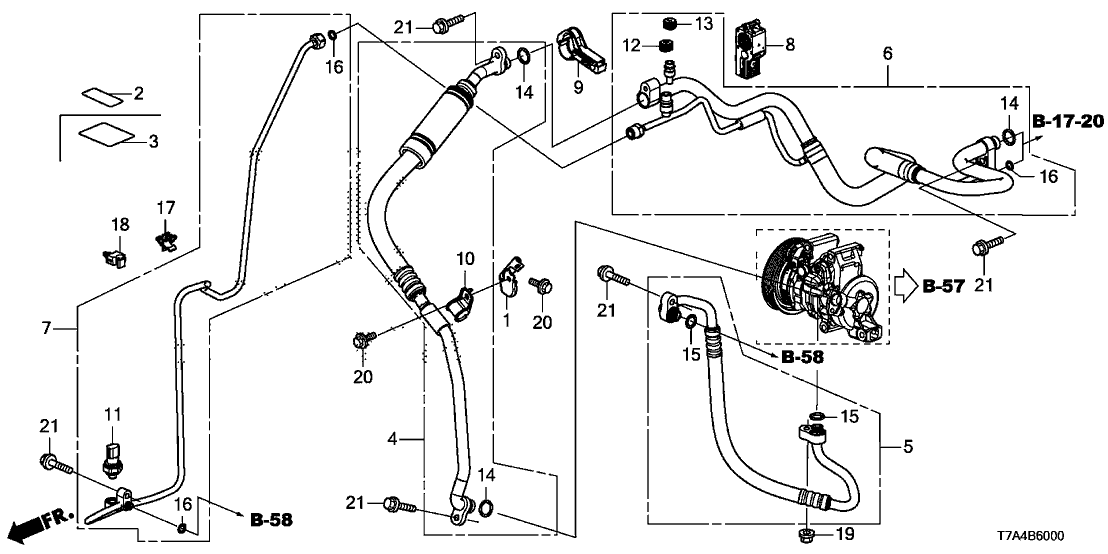 Honda 80361-T5N-M01 CLAMP A, AIR CONDITIONER PIPE (19MM)