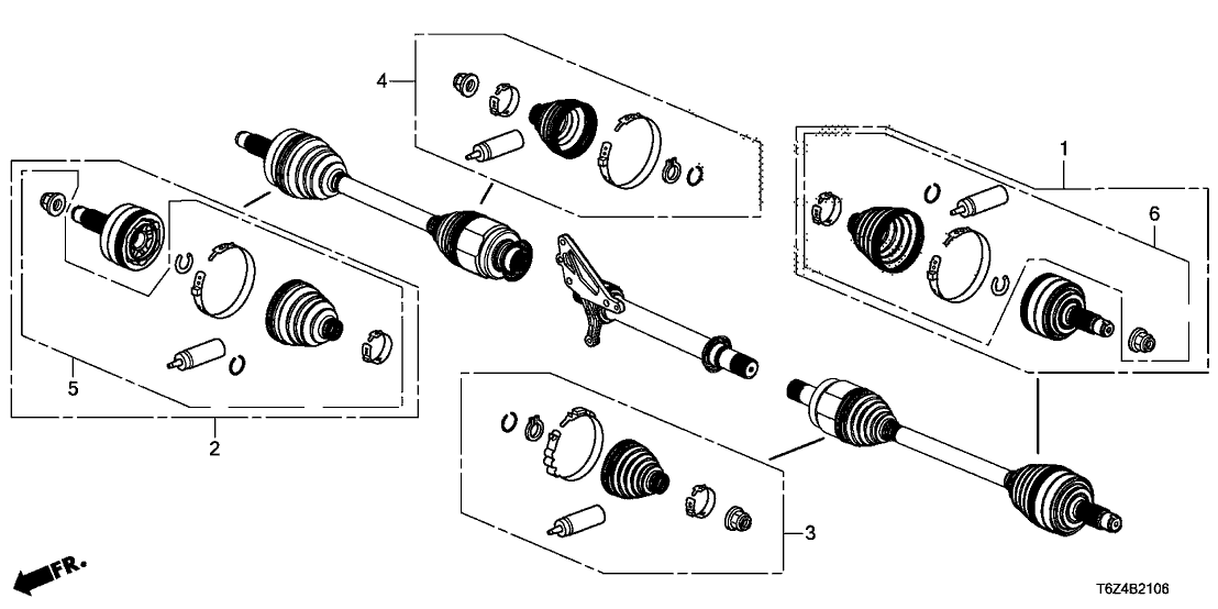 Honda 44014-TRX-A01 JOINT SET, OUTBOARD