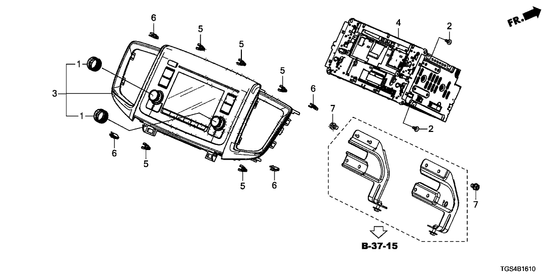 Honda 39100-TGS-A12RM DISPLAY AUDIO