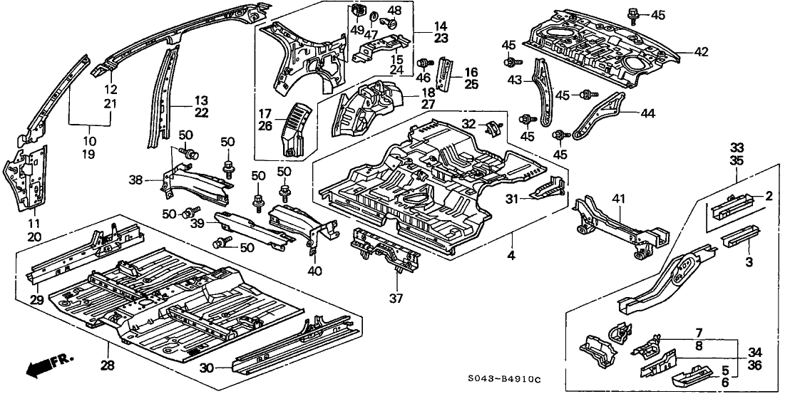 Honda 64730-S04-900ZZ Wheelhouse, L. RR.