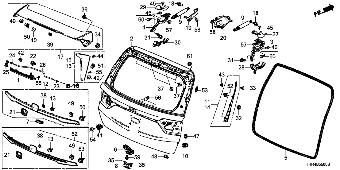 Honda 68100-THR-A10ZZ Tailgate