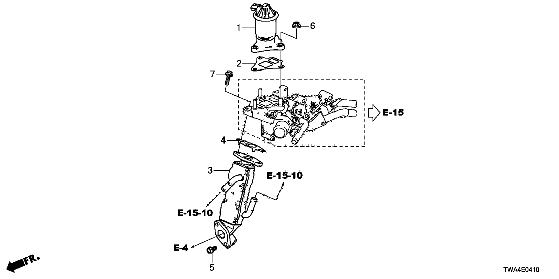 Honda 18710-6C1-A01 Valve Assembly, E-Egr