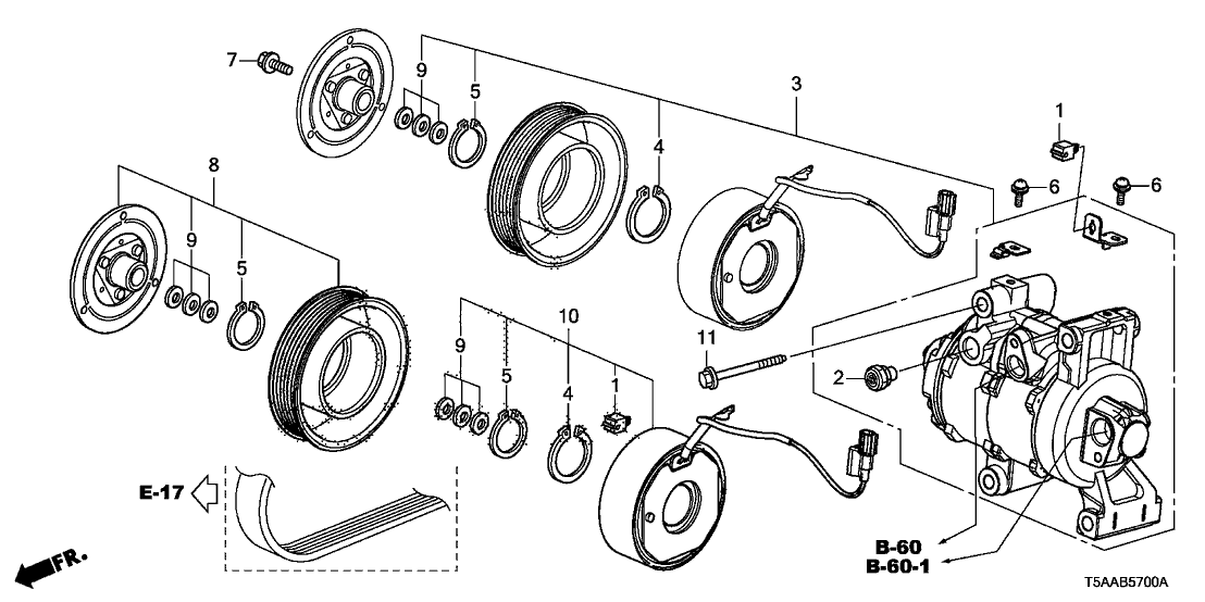 Honda 38810-58R-G01 Compr, Comp