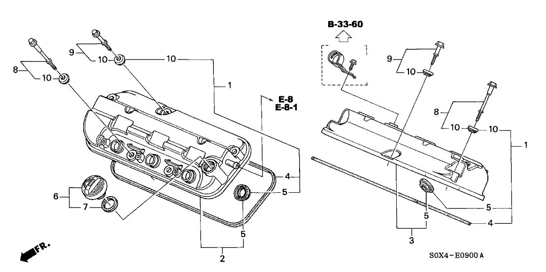 Honda 12320-P8F-A00 Cover, RR. Cylinder Head