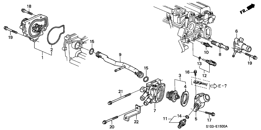 Honda 32755-P75-010 Stay E, Engine Harness