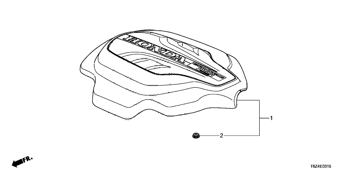 Honda 17121-RLV-A01 Cover Assembly, Engine