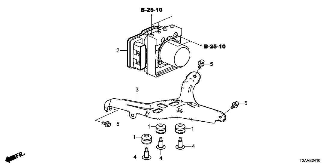 Honda 57110-T2G-X03 Modulator Assembly, Vsa (Rewritable)