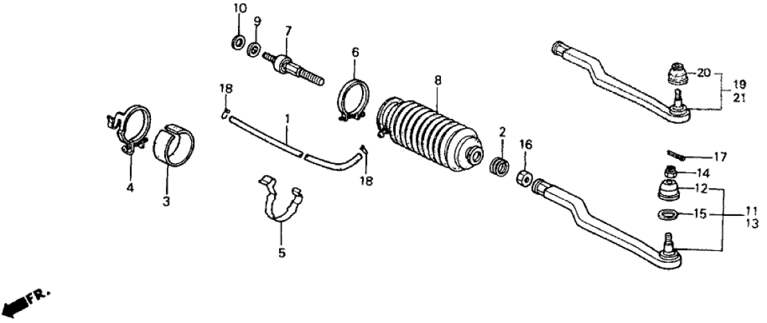 Honda 53546-SM4-004 Boot, Tie Rod End (Tokai)