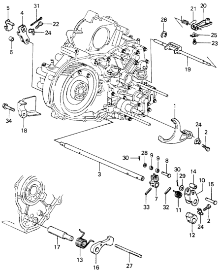 Honda 24111-PA9-010 Fork, Reverse Shift