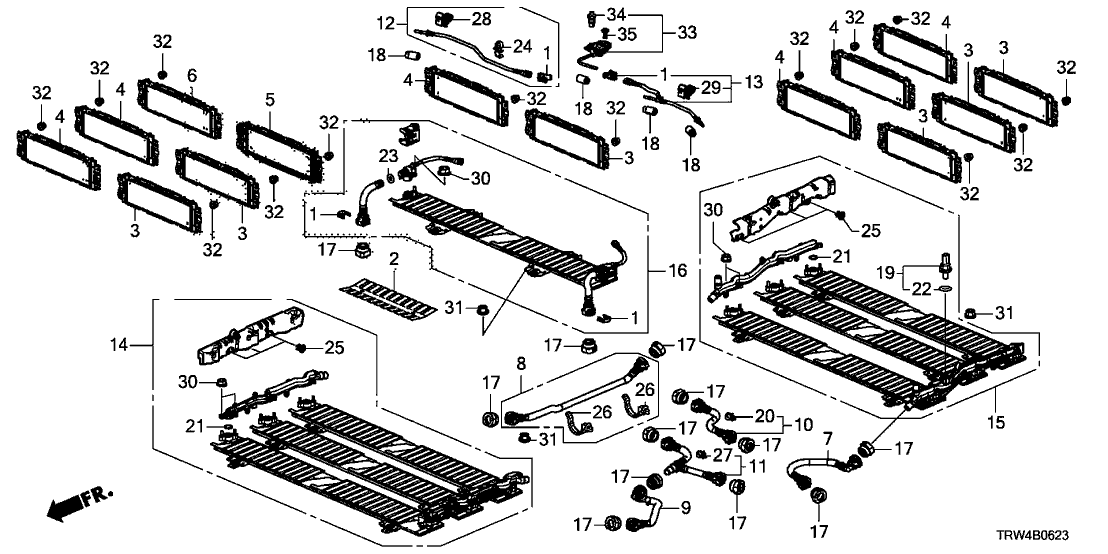 Honda 1J930-5WJ-A00 Cooling Circuit B