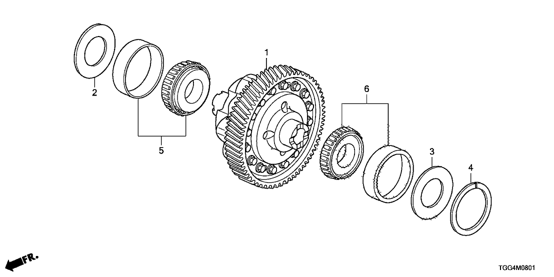 Honda 41000-5DE-000 Differential Assembly