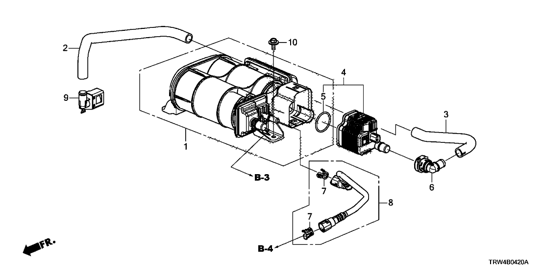 Honda 17373-TRW-A01 Tube B, Drain