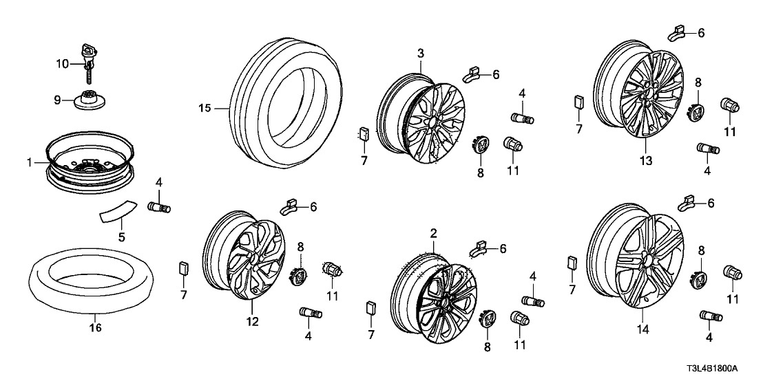 Honda 42751-GYR-046 Tire,235/45R18 94