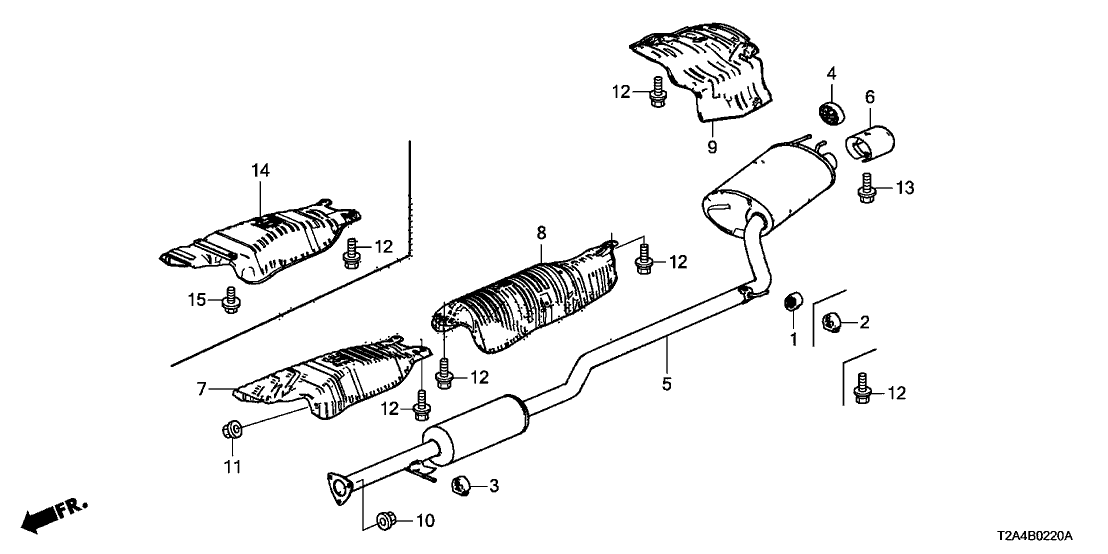 Honda 74601-T2A-A00 Plate A, FR. Floor Heat Baffle