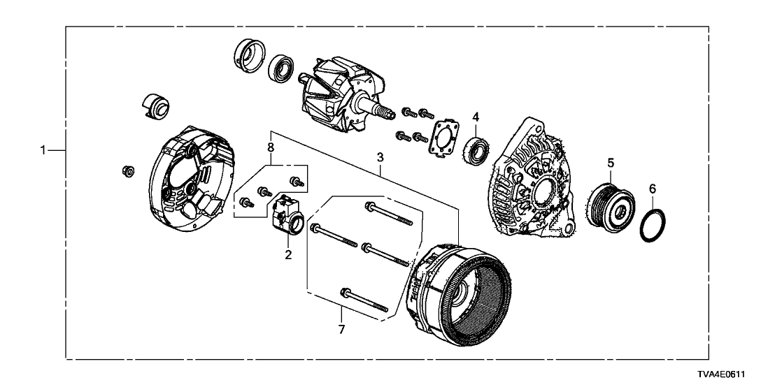 Honda 31100-6B2-305RM Alternator