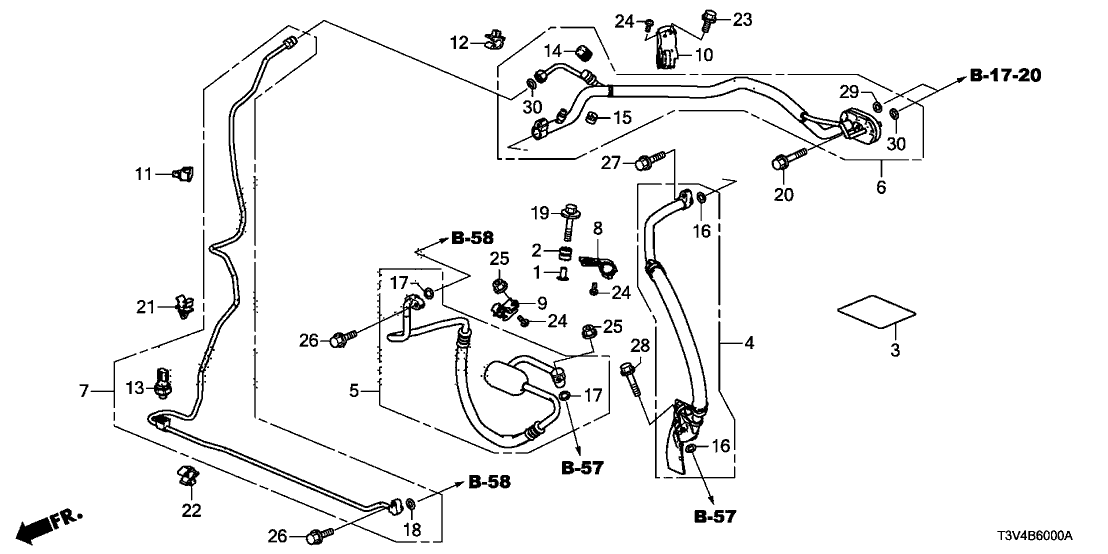 Honda 80331-T3V-A01 Pipe, Heat Exchange