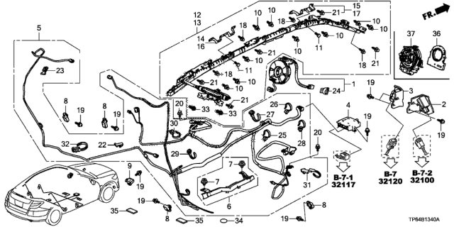 2013 Honda Crosstour Bolt, Torx Ground (6X20) Diagram for 90137-S84-A01