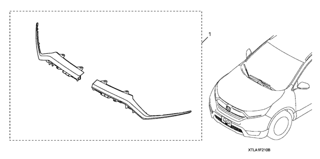 2020 Honda CR-V Hybrid Front Grille Diagram