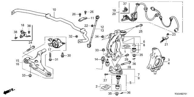 BOOT KIT, FR- ARM Diagram for 06512-T2A-315