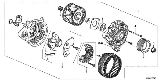 2015 Honda Civic Alternator (Mitsubishi) (1.8L) Diagram