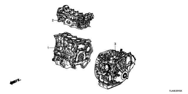 2019 Honda CR-V Engine Assy. - Transmission Assy. Diagram
