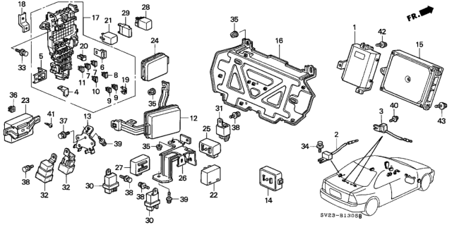 1994 Honda Accord Controller, Automatic Cruise Diagram for 36700-SV4-A52