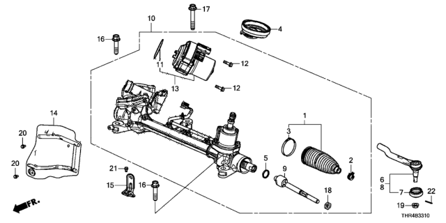 2022 Honda Odyssey MCU COMP, EPS Diagram for 53660-THR-A34