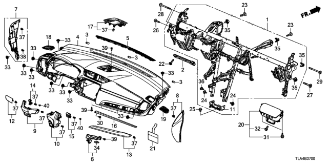 2019 Honda CR-V Module Assembly, Passenger Diagram for 77820-TLA-A70