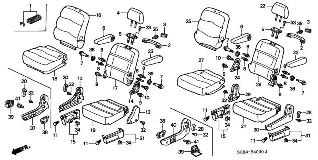 2004 Honda Odyssey Armrest Assembly, Right Front Seat (Mild Beige) (Leather) Diagram for 81180-S0X-J61ZB