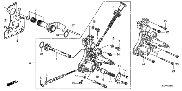 2009 Honda Pilot Cap, Regulator Spring Diagram for 27246-RDK-000
