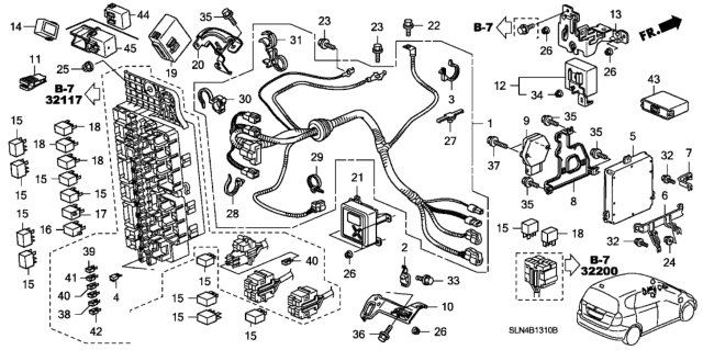 2008 Honda Fit Relay Assembly, Fuel Pump (Denso) Diagram for 39794-SDA-004