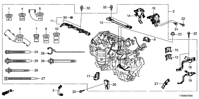 2017 Honda HR-V Engine Wire Harness Diagram