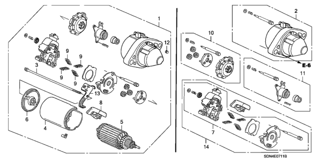 2005 Honda Accord Armature Assembly Diagram for 31207-RRA-A51