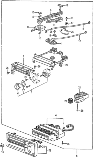 1982 Honda Accord Control Assy., Heater Diagram for 39330-SA5-663