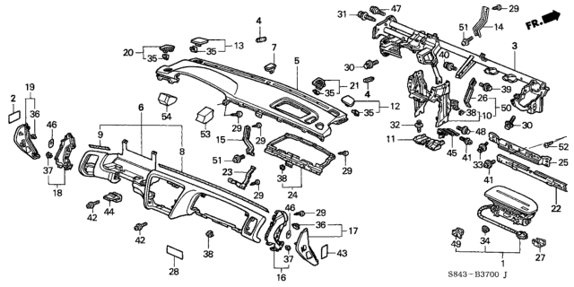 2001 Honda Accord Bolt-Washer (8X20) Diagram for 90110-S84-A00