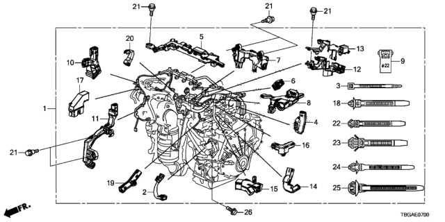 2020 Honda Civic Engine Wire Harness Diagram