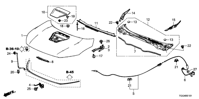 2020 Honda Civic Clip,Plr Garn Diagram for 91560-SYY-003