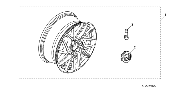 2020 Honda Civic Alloy Wheel Diagram 1