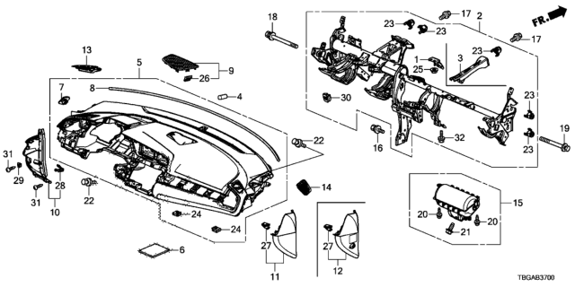 2020 Honda Civic Instrument Panel Diagram