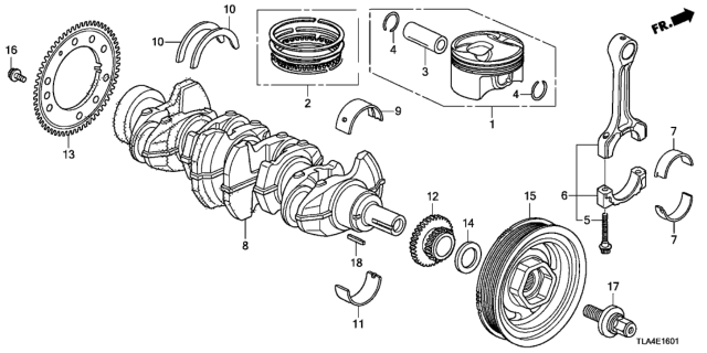 2019 Honda CR-V Crankshaft - Piston (2.4L) Diagram