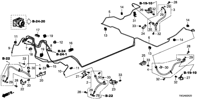 2020 Honda Civic Brake Lines (VSA) Diagram