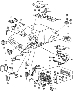 1985 Honda Accord Relay Assembly, Intermittent Wiper (Is-4204) (Mitsuba) Diagram for 38290-SA5-941