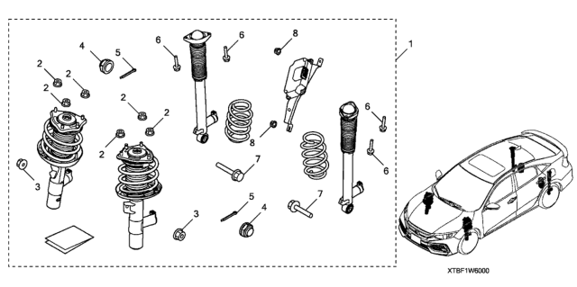 2019 Honda Civic Sport Suspension Diagram