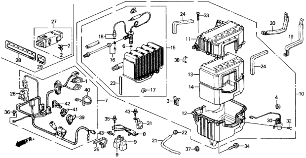 1991 Honda Civic Clamp, Case Diagram for 90659-692-000