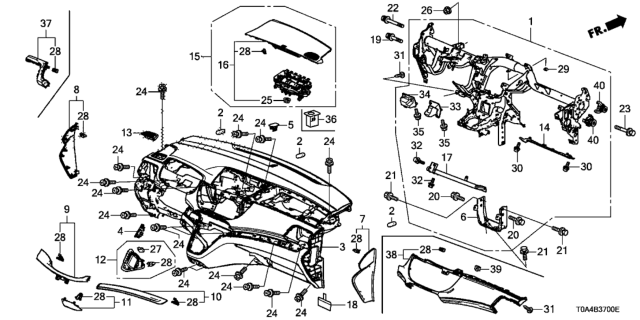 2016 Honda CR-V Pad Assy,*NH167L* Diagram for 77105-T0A-A01ZA